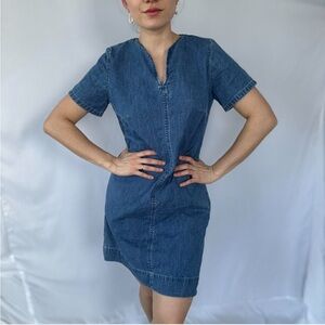 J. Crew Blue Denim Mini Dress